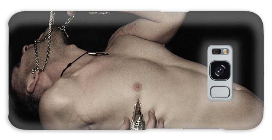 Male Nude Galaxy Case featuring the photograph Untitled by Rick Saint