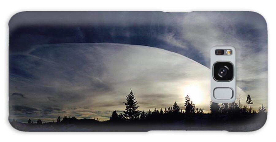 Sky Galaxy Case featuring the photograph Unusual Winter Sky by Kate Gibson Oswald