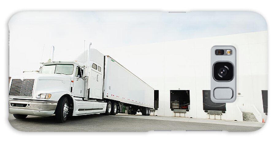 Freight Transportation Galaxy Case featuring the photograph Usa, California, Santa Ana,truck by Erik Isakson