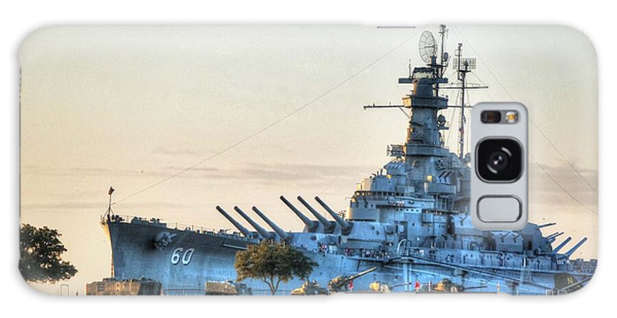 Alabama Galaxy Case featuring the digital art USS Alabama by Michael Thomas