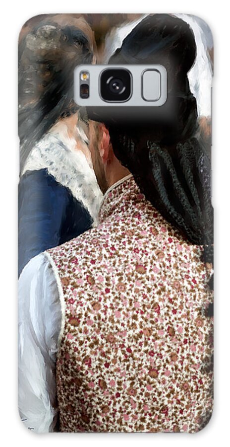 Traditional Dress Galaxy Case featuring the photograph Valencian couple in traditional dresses. by Juan Carlos Ferro Duque