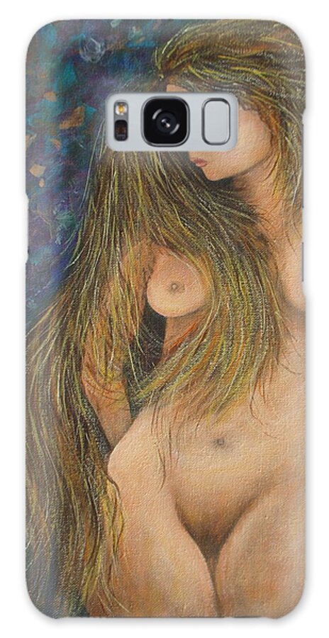 Woman Galaxy Case featuring the painting Valencina by Natalie Holland