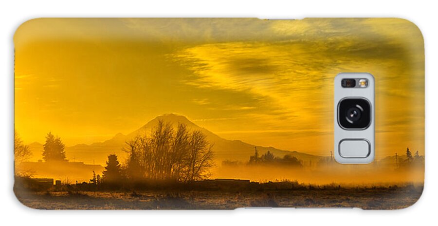 Mountain Galaxy Case featuring the photograph Valley Sunrise by Ken Stanback