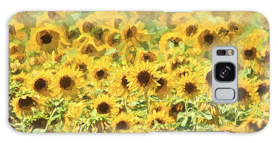 Sunflowers Galaxy Case featuring the painting Van Gogh Sunflowers by David Letts