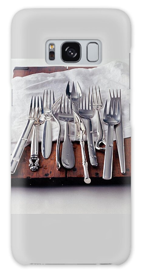 Various Forks On A Wooden Board Galaxy S8 Case