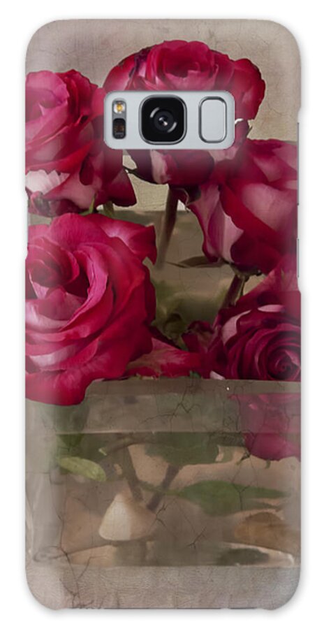 Vase Galaxy Case featuring the photograph Vase Of Roses by Jean-Pierre Ducondi