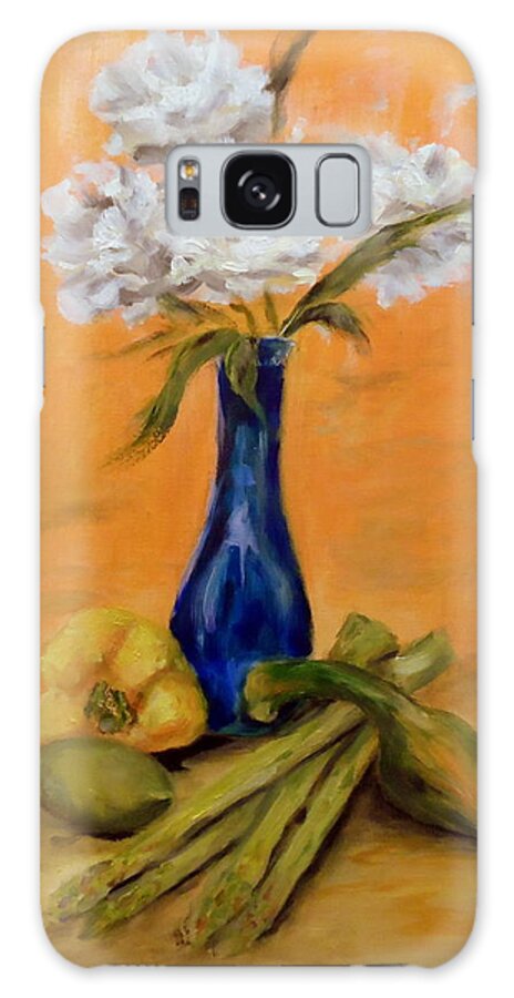 Still Life Galaxy S8 Case featuring the painting Vegetable Flower Still Life by Anne Barberi