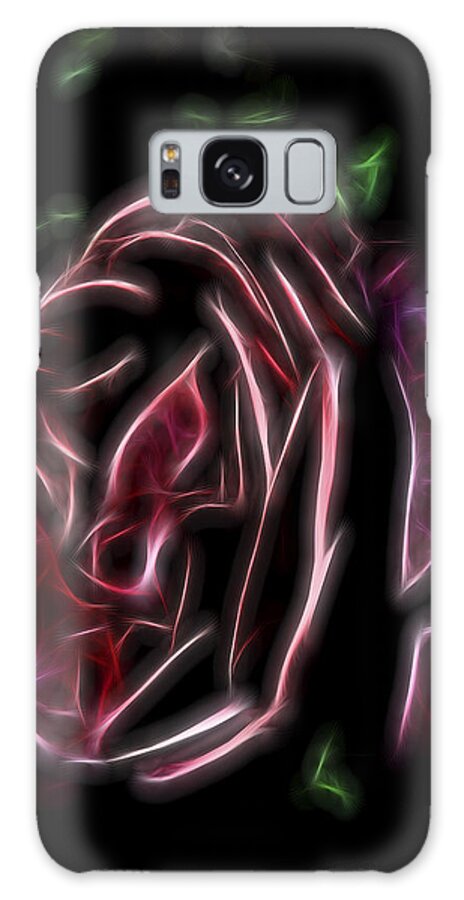 Soft Rose Galaxy Case featuring the digital art Velvet Rose 1 by William Horden