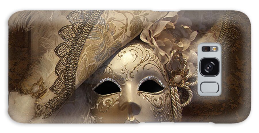 Mask Galaxy Case featuring the photograph Venetian Face Mask F by Heiko Koehrer-Wagner