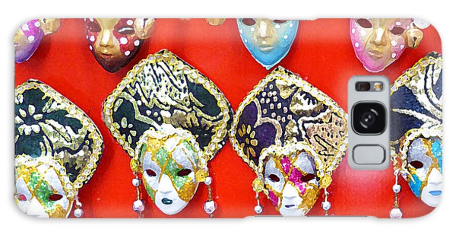 Mask Galaxy Case featuring the painting Venetian Masks by Irina Sztukowski