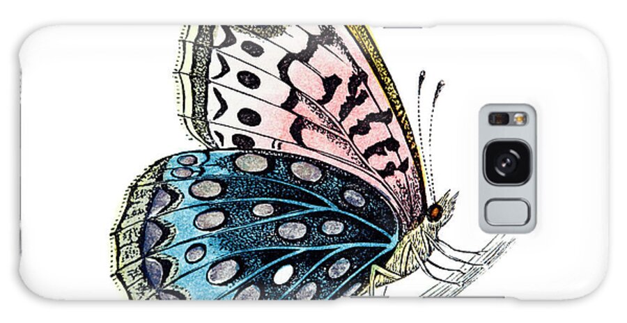 Engraving Galaxy Case featuring the digital art Venus Fritillary Butterfly by Andrew howe