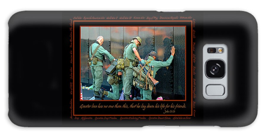 Veterans Galaxy Case featuring the photograph Veterans at Vietnam Wall by Carolyn Marshall