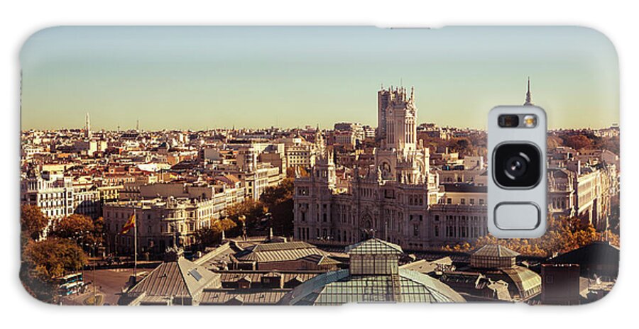 Tranquility Galaxy Case featuring the photograph View Of Madrid, Spain by Yulia Reznikov