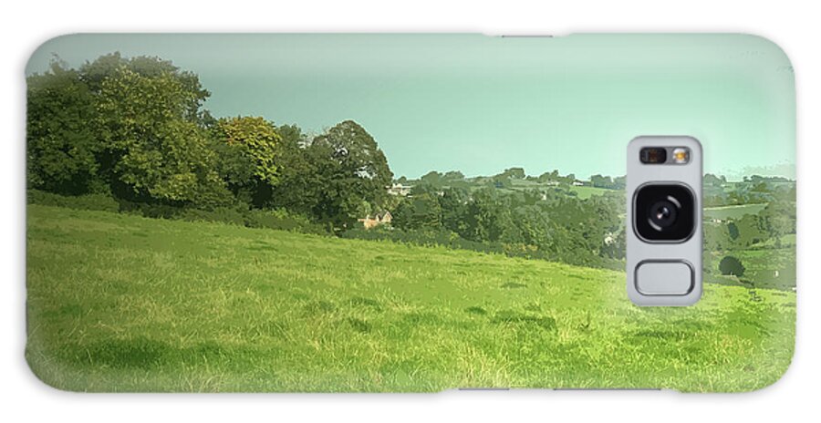 View Towards Kniveton Galaxy S8 Case featuring the drawing View Towards Kniveton, Looking Across Kniveton Brook by Litz Collection
