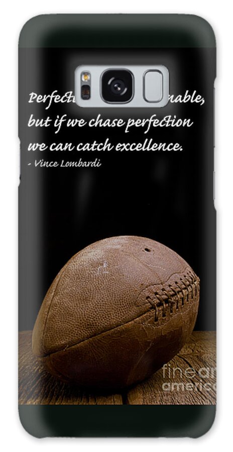 Football Galaxy Case featuring the photograph Vince Lombardi on Perfection by Edward Fielding