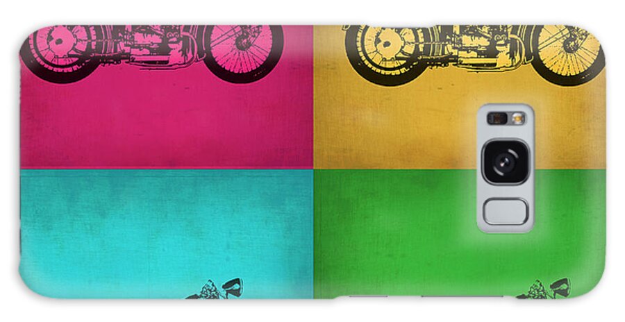 Bike Galaxy Case featuring the painting Vintage Bike Pop Art 1 by Naxart Studio