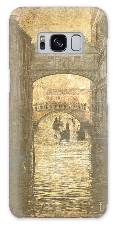 Ancient Galaxy Case featuring the digital art Vintage Bridge of sighs in Venice by Patricia Hofmeester