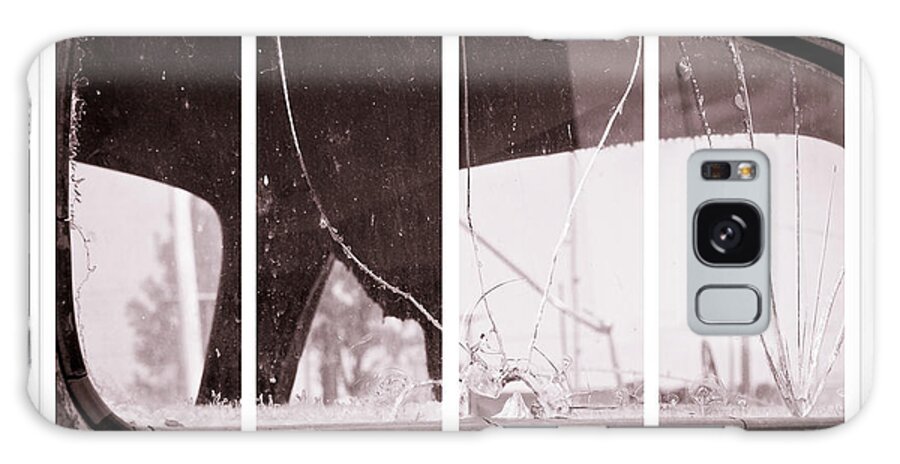 Split Tone Galaxy Case featuring the photograph Vintage Ford Window - Panel Series 3 of 3 by Lawrence Burry
