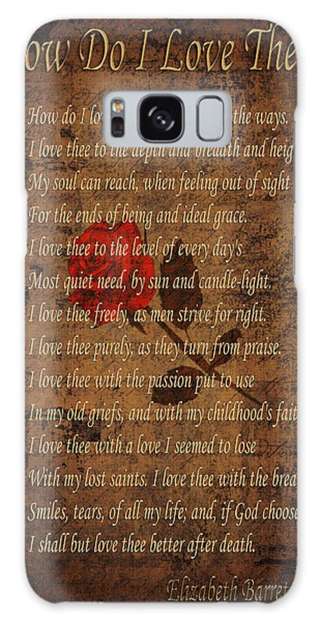 Poem Galaxy S8 Case featuring the photograph Vintage Poem 4 by Andrew Fare