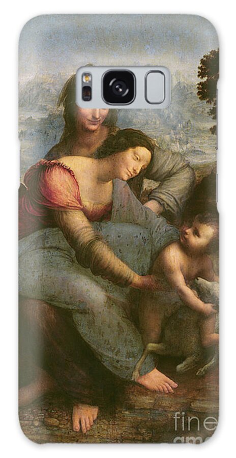 Leonardo Galaxy Case featuring the painting Virgin and Child with Saint Anne by Leonardo Da Vinci