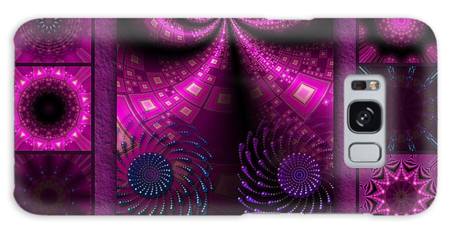 Pink Galaxy Case featuring the digital art Virulent Lightwaves Redux by Ann Stretton