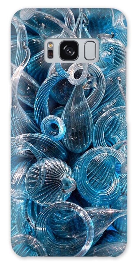 Abstract Galaxy Case featuring the photograph Vitreous Azure Abstract by Jeff Cook