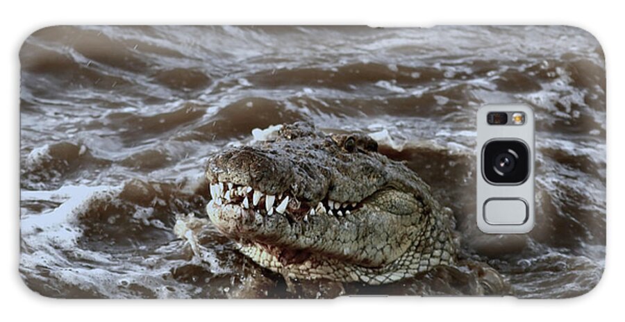 #crocodile Galaxy S8 Case featuring the photograph Voracious Crocodile In Water by Ramabhadran Thirupattur