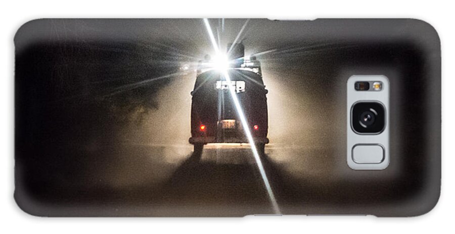 Richard Kimbrough Galaxy Case featuring the photograph VW Bus Drives Into the Light by Richard Kimbrough