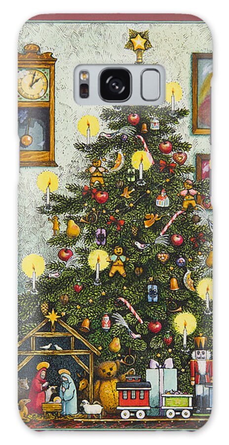 Christmas Galaxy Case featuring the painting Waiting for Christmas Morning by Lynn Bywaters
