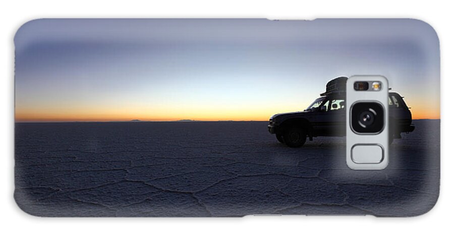 Bolivia Galaxy Case featuring the photograph Waiting for Sunrise on the Salar de Uyuni by James Brunker