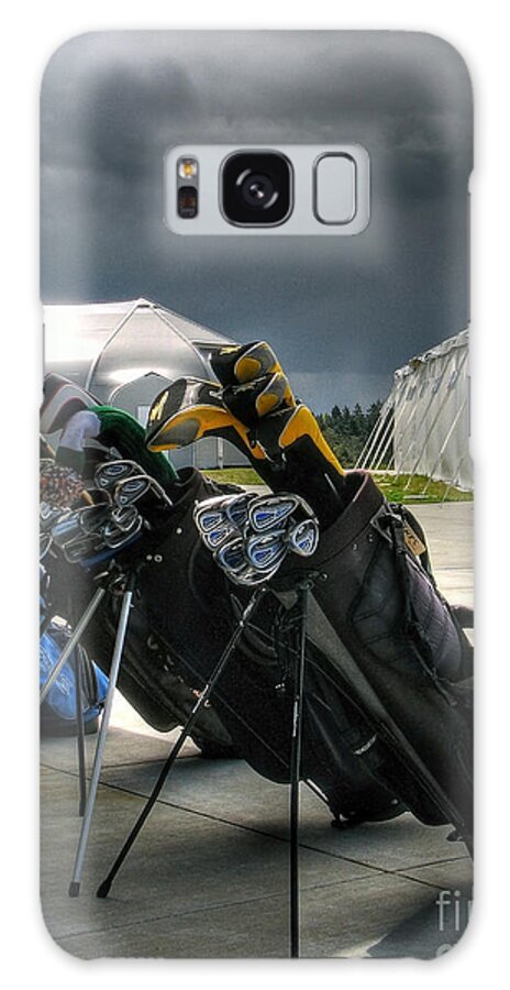 Chambers Bay Galaxy S8 Case featuring the photograph Waiting Out The Rain - Chambers Bay Golf Course by Chris Anderson