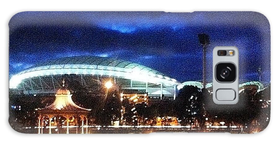Afl Galaxy Case featuring the photograph Walking North. Adelaide Oval And Elder by Andrew Coulson