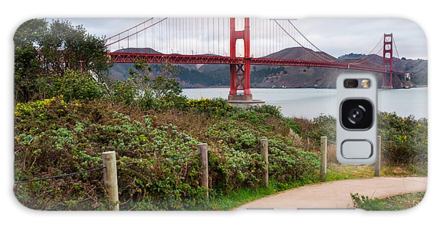 San Francisco Galaxy Case featuring the photograph Walking to the Golden Gate Bridge - California by Gregory Ballos
