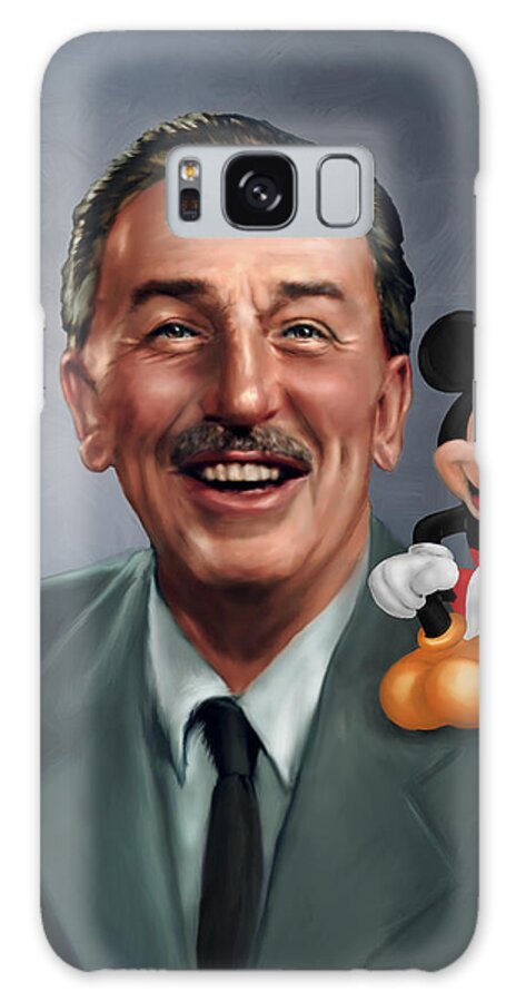Walt Galaxy Case featuring the painting Walt Disney Mickey Mouse Partners by Jennifer Hickey