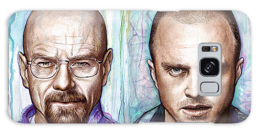 Breaking Bad Galaxy Case featuring the painting Walter and Jesse - Breaking Bad by Olga Shvartsur