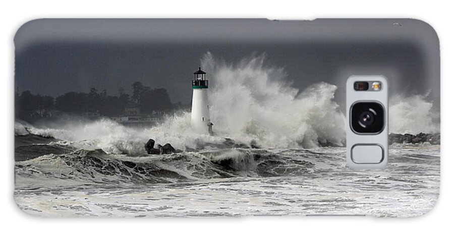 Walton Galaxy Case featuring the photograph Walton Lighthouse Takes a Beating by Deana Glenz