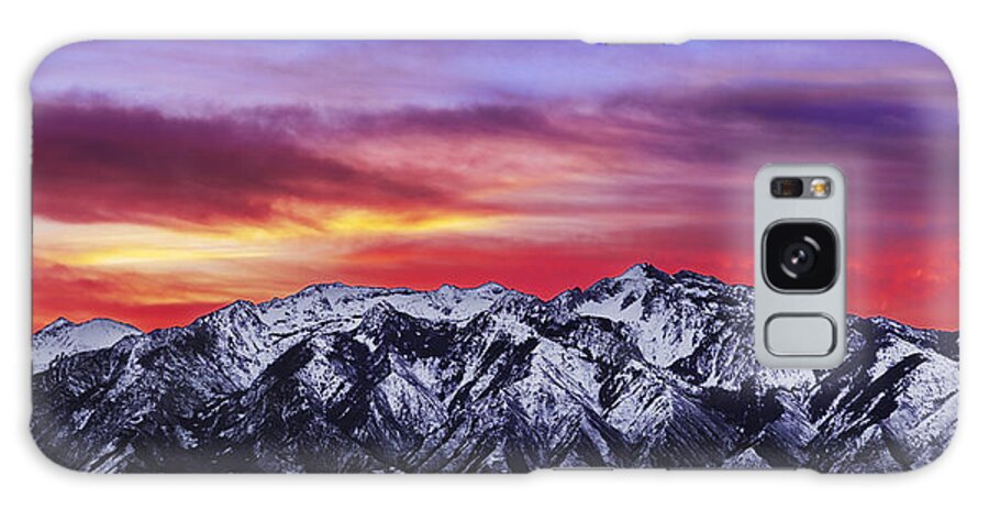 #faatoppicks Galaxy Case featuring the photograph Wasatch Sunrise 2x1 by Chad Dutson