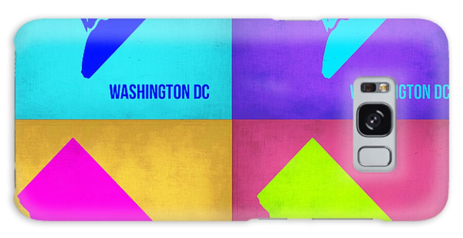 Washington Dc Map Galaxy Case featuring the painting Washington DC Pop Art Map 1 by Naxart Studio