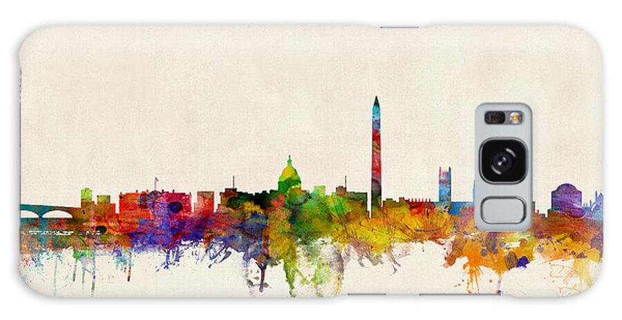 Watercolour Galaxy Case featuring the digital art Washington DC Skyline by Michael Tompsett