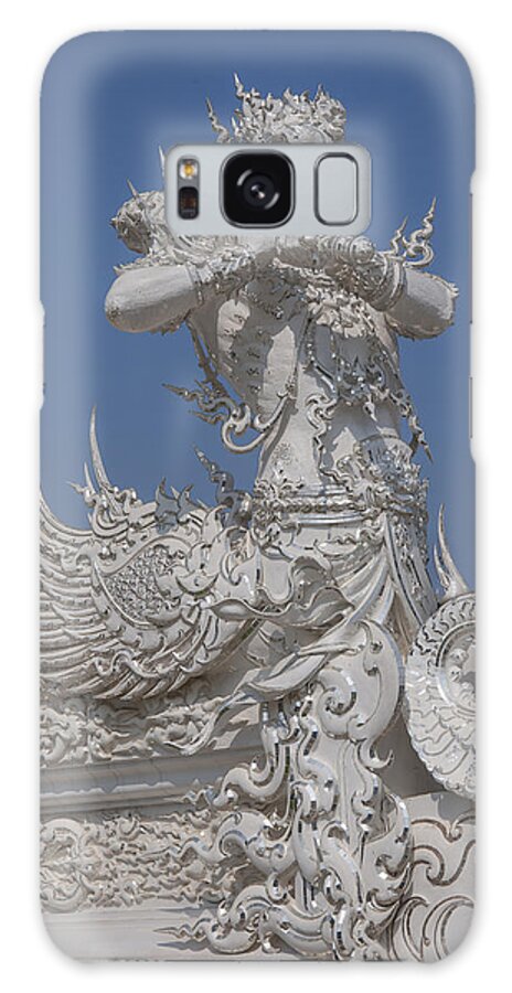 Scenic Galaxy Case featuring the photograph Wat Rong Khun Ubosot Causeway Guardian DTHCR0007 by Gerry Gantt