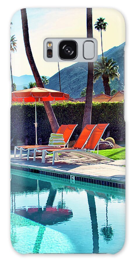 Pool Galaxy Case featuring the photograph WATER WAITING Palm Springs by William Dey
