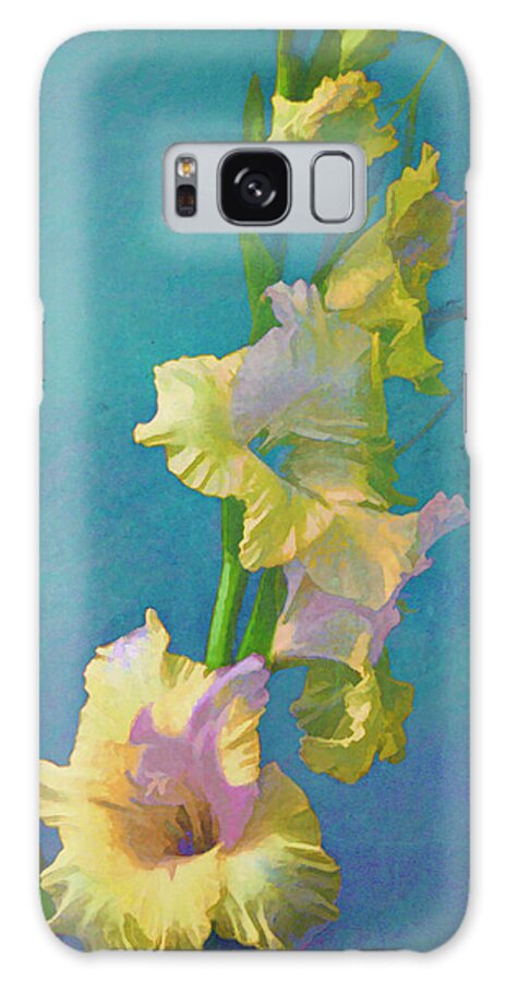 Nature Galaxy Case featuring the painting Watercolor Study of My Garden Gladiolas by Douglas MooreZart