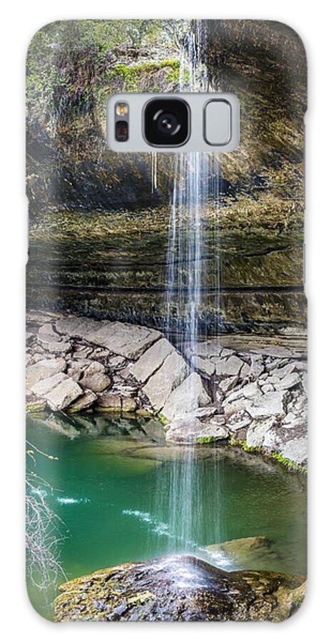 Waterfall At Hamilton Pool Galaxy Case featuring the photograph Waterfall at Hamilton Pool by David Morefield