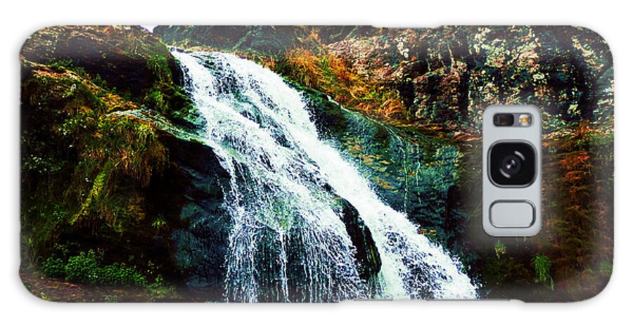 Water Fall Galaxy Case featuring the photograph Waterfall by Stiles Cove Path by Zinvolle Art