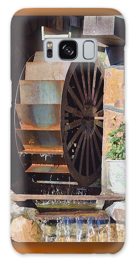 Water Wheel Galaxy Case featuring the mixed media WaterWheel by Kae Cheatham