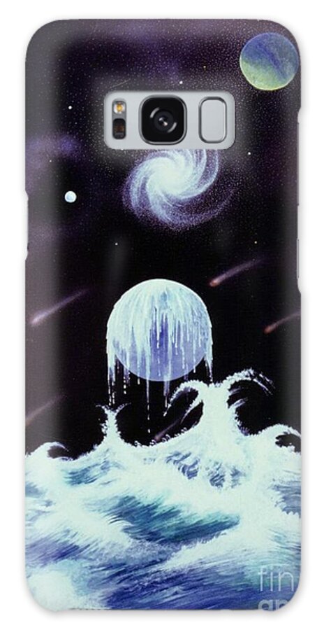 Acrylic Painting Galaxy Case featuring the painting Waterworld II by David Neace CPX