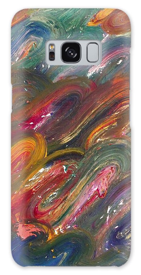 Waves Of Worship Galaxy Case featuring the painting Waves of Worship by Christine Nichols