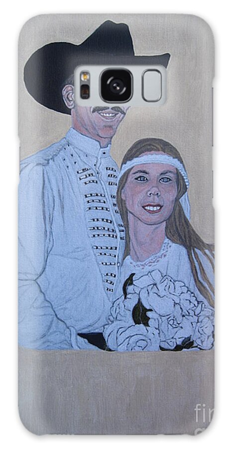 Wedding Portrait Galaxy Case featuring the painting Wedding Portrait by Elizabeth Stedman