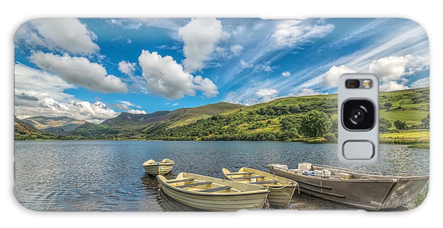 Llyn Nantlle Uchaf Galaxy Case featuring the photograph Welsh Boats by Adrian Evans