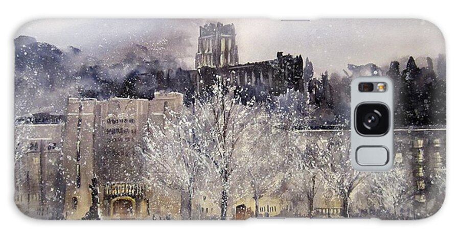 West Point Galaxy Case featuring the painting West Point Winter by Sandra Strohschein